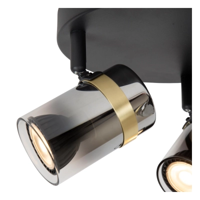 UPTON - Ceiling spotlight - 3xGU10 - Smoke Grey 57900/13/65 Lucide